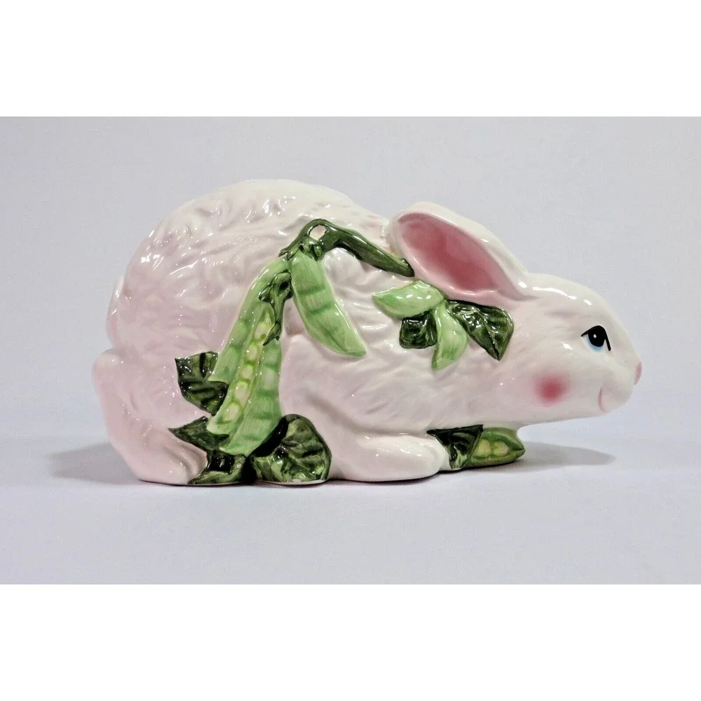 Vintage Bloom Rite 2 Ceramic Bunnies Easter Spring Rabbit Bunny Decorative‎